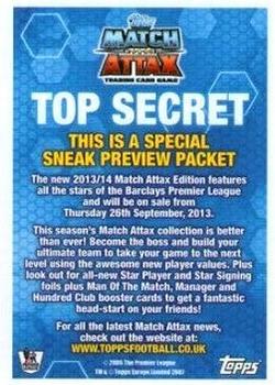 2013-14 Topps Match Attax Premier League #NNO Trophy Card Back