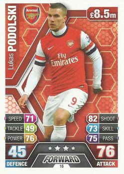 2013-14 Topps Match Attax Premier League #16 Lukas Podolski Front