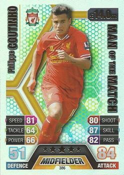 2013-14 Topps Match Attax Premier League #386 Philippe Coutinho Front