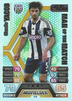 2013-14 Topps Match Attax Premier League #416 Claudio Yacob Front