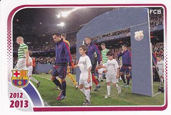 2012-13 Panini FC Barcelona Stickers #10 Xavi / V. Valdés / Pedro Front