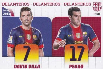 2012-13 Panini FC Barcelona Stickers #24 David Villa / Pedro Front