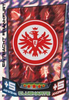 2013-14 Topps Match Attax Bundesliga #91 Eintracht Frankfurt Club-Logo Front