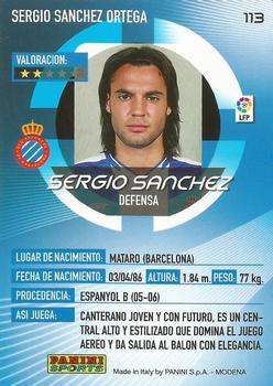 2006-07 Panini Megacracks #113 Sergio Sanchez Back