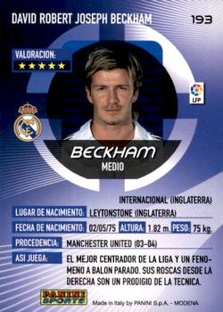 2006-07 Panini Megacracks #193 Beckham Back