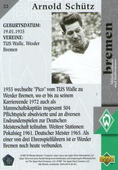 1997 Upper Deck Werder Bremen Box Set #22 Arnold Schütz Back