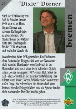 1997 Upper Deck Werder Bremen Box Set #27 Dixie Dörner Back