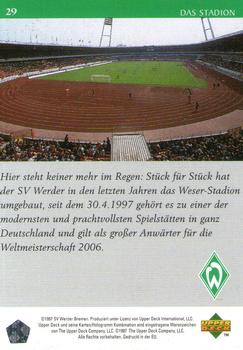 1997 Upper Deck Werder Bremen Box Set #29 Stadium Split 1 Back