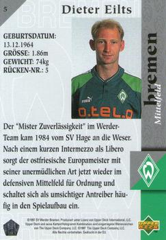 1997 Upper Deck Werder Bremen Box Set #5 Dieter Eilts Back