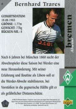 1997 Upper Deck Werder Bremen Box Set #8 Bernhard Trares Back