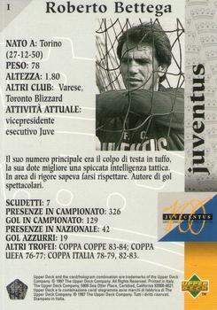 1997 Upper Deck Juventus Box Set #1 Roberto Bettega Back