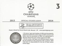 2013-14 Panini UEFA Champions League Stickers #3 UEFA Champions League Stadium Back