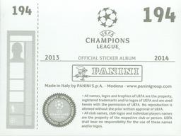 2013-14 Panini UEFA Champions League Stickers #194 Andreas Samaris Back