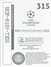 2013-14 Panini UEFA Champions League Stickers #315 Mathieu Valbuena Back