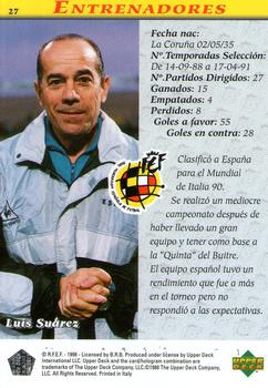 1997 Upper Deck Seleccion Espanola Box Set #27 Luis Suárez Back