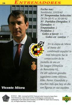 1997 Upper Deck Seleccion Espanola Box Set #28 Vicente Miera Back