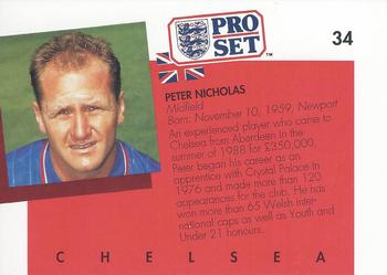 1990-91 Pro Set #34 Peter Nicholas Back
