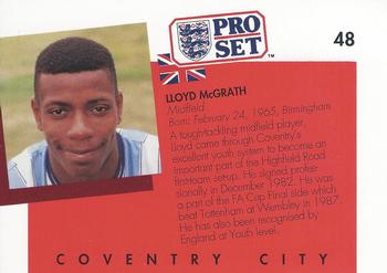 1990-91 Pro Set #48 Lloyd McGrath Back