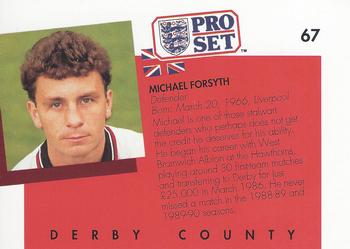 1990-91 Pro Set #67 Michael Forsyth Back