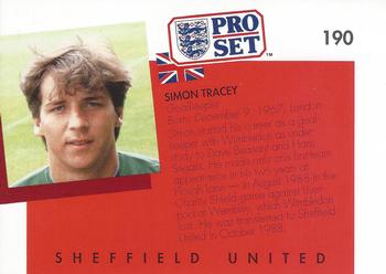 1990-91 Pro Set #190 Simon Tracey Back