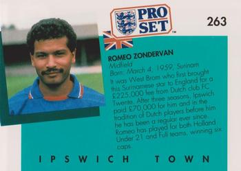 1990-91 Pro Set #263 Romeo Zondervan Back