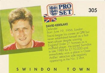 1990-91 Pro Set #305 David Kerslake Back