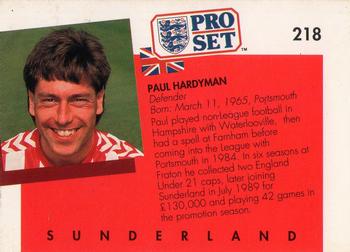 1990-91 Pro Set #218 Paul Hardyman Back