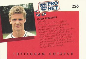 1990-91 Pro Set #226 Gudni Bergsson Back