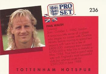 1990-91 Pro Set #236 Paul Walsh Back