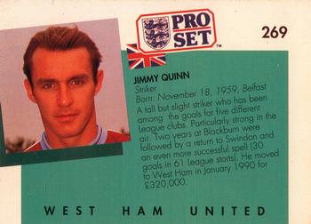 1990-91 Pro Set #269 Jimmy Quinn Back
