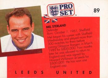 1990-91 Pro Set #89 Mel Sterland Back