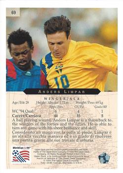 1994 Upper Deck World Cup Contenders English/Italian #69 Anders Limpar Back
