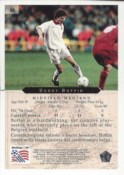 1994 Upper Deck World Cup Contenders English/Italian #84 Danny Boffin Back