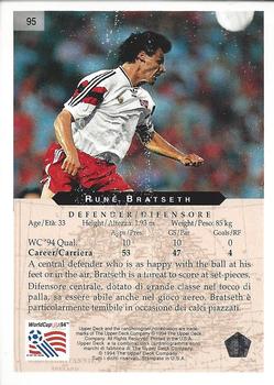 1994 Upper Deck World Cup Contenders English/Italian #95 Rune Bratseth Back