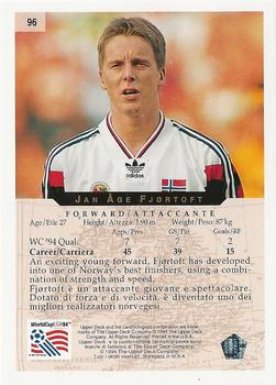 1994 Upper Deck World Cup Contenders English/Italian #96 Jan Age Fjortoft Back