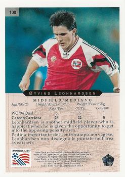 1994 Upper Deck World Cup Contenders English/Italian #100 Øyvind Leonhardsen Back