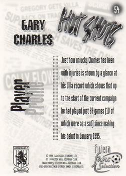 1999 Futera Aston Villa Fans Selection #54 Gary Charles Back
