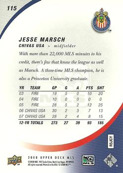 2008 Upper Deck MLS #115 Jesse Marsch Back