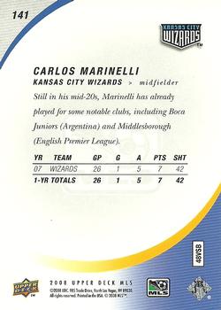 2008 Upper Deck MLS #141 Carlos Marinelli Back