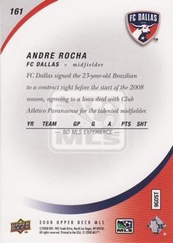 2008 Upper Deck MLS #161 Andre Rocha Back
