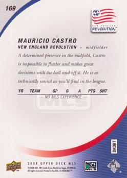 2008 Upper Deck MLS #169 Mauricio Castro Back