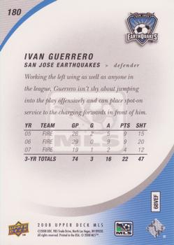 2008 Upper Deck MLS #180 Ivan Guerrero Back