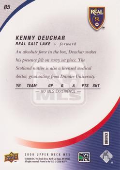 2008 Upper Deck MLS #85 Kenny Deuchar Back