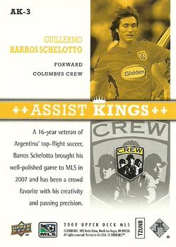 2008 Upper Deck MLS - Assist Kings #AK-3 Guillermo Barros Schelotto Back