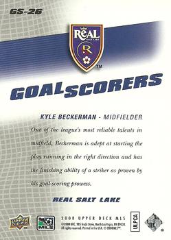 2008 Upper Deck MLS - Goal Scorers #GS-26 Kyle Beckerman Back
