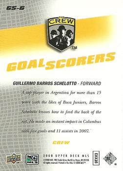 2008 Upper Deck MLS - Goal Scorers #GS-6 Guillermo Barros Schelotto Back