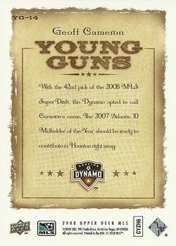 2008 Upper Deck MLS - Young Guns #YG-14 Geoff Cameron Back