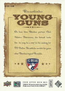 2008 Upper Deck MLS - Young Guns #YG-18 Ricardinho Back