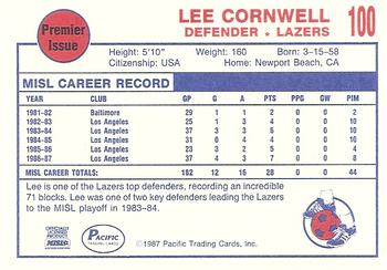 1987-88 Pacific MISL #100 Lee Cornwell Back