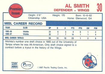1987-88 Pacific MISL #30 Al Smith Back